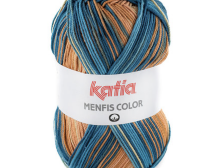 Bol wol van het merk Katia Menfis Color, kleurnummer 111.