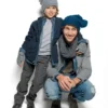Sjaal en muts, heren en kinderen gemaakt van wol van het merk Phildar Phil Looping