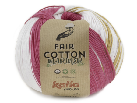 Bol wol van het merk Katia fair Cotton mariner, kleurnummer 206